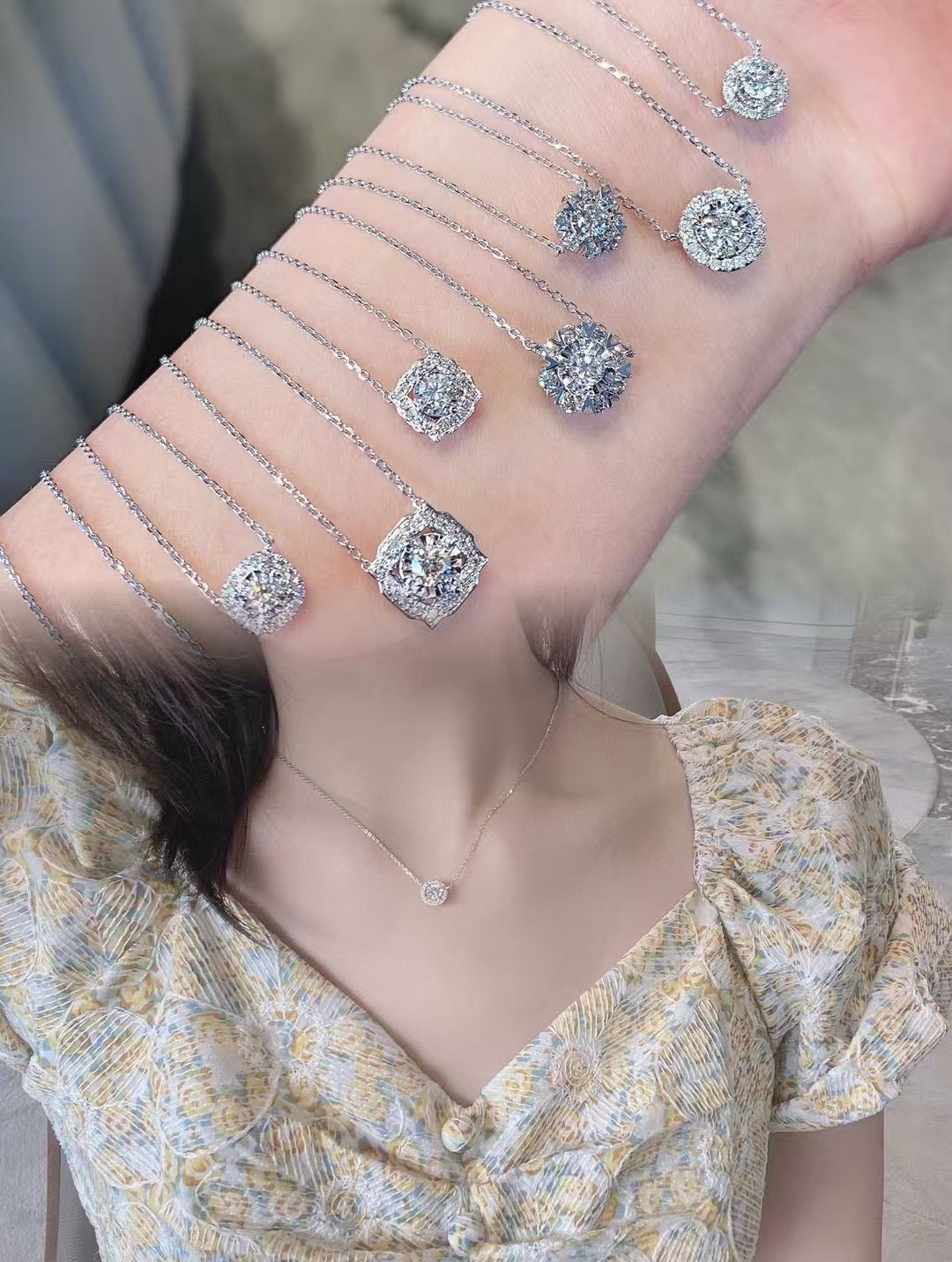 18K鑽石頸鏈